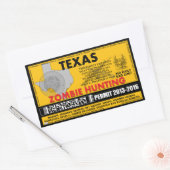 Sticker Rectangulaire Permis de chasse zombie Texas (Enveloppe)