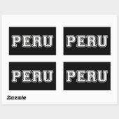 Sticker Rectangulaire Pérou (Feuille)