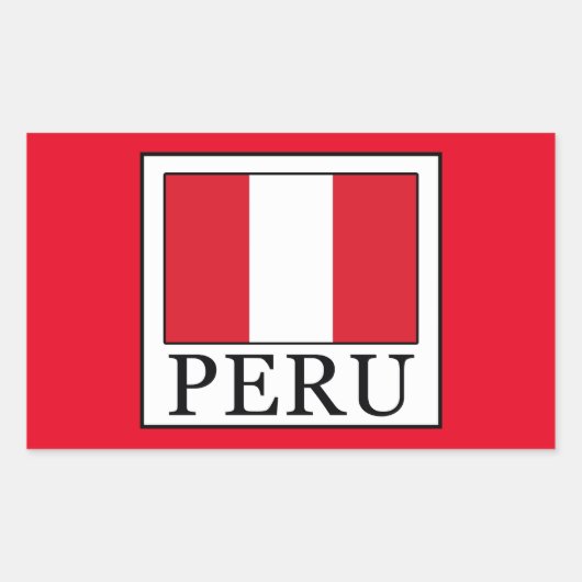Sticker Rectangulaire Pérou (Devant)