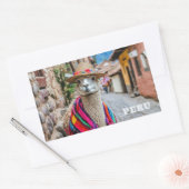 Sticker Rectangulaire Pérou Llama (Enveloppe)
