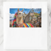 Sticker Rectangulaire Pérou Llama (Sac)