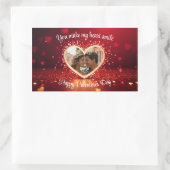 Sticker Rectangulaire Personalized Heart Photo Frame (Sac)