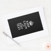 Sticker Rectangulaire Personalized KEEP CALM Have Your Text on Black (Enveloppe)