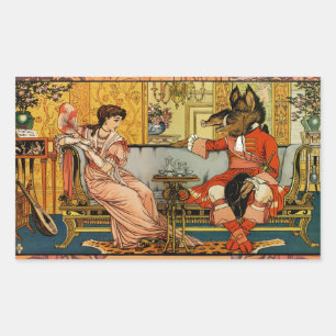Sticker Rectangulaire Personnages de Contes de Fées Classiques Beauty Be