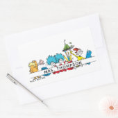 Sticker Rectangulaire Personnages de Dr Seuss et nom de l'enseignant (Enveloppe)