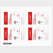 Sticker Rectangulaire Personnalisable Coquito de Porto Rico (Feuille)