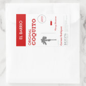 Sticker Rectangulaire Personnalisable Coquito de Porto Rico (Sac)