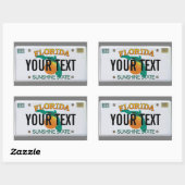 Sticker Rectangulaire (Personnalisable) Plaque de licence Floride (Feuille)