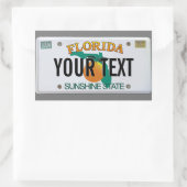 Sticker Rectangulaire (Personnalisable) Plaque de licence Floride (Sac)