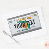 Sticker Rectangulaire (Personnalisable) Plaque de licence Floride (Enveloppe)