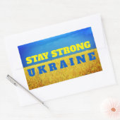 Sticker Rectangulaire Personnalisable Ukraine bleu ciel jaune champ de b (Enveloppe)