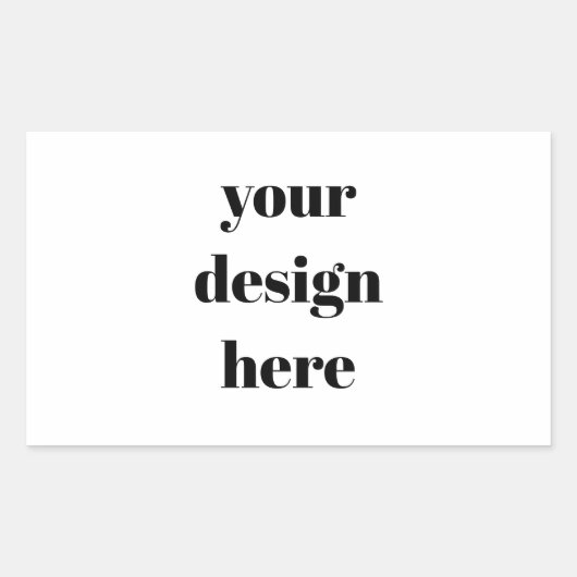 Sticker Rectangulaire Personnalisé (Devant)