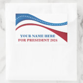 Sticker Rectangulaire Personnalisé Ajouter votre propre candidat à la pr (Sac)