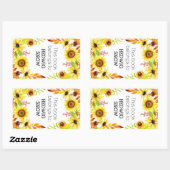 Sticker Rectangulaire Personnalisé ce livre appartient à la plaque flora (Feuille)