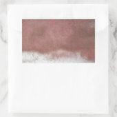 Sticker Rectangulaire personnalisé de luxe rose et blanc (Sac)