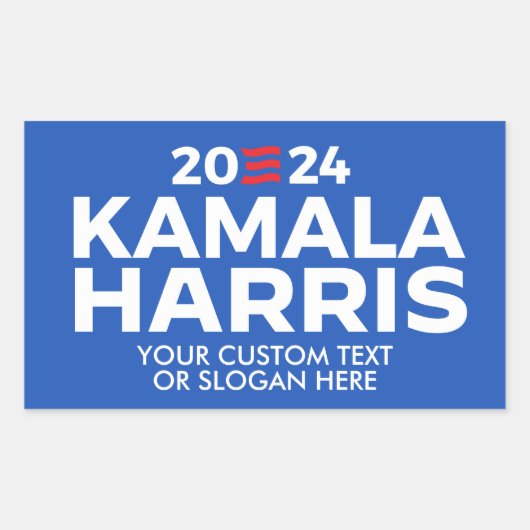 Sticker Rectangulaire Personnalisé Kamala Harris 2024 (Devant)