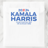 Sticker Rectangulaire Personnalisé Kamala Harris 2024 (Sac)