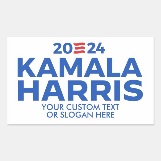 Sticker Rectangulaire Personnalisé Kamala Harris 2024 (Devant)