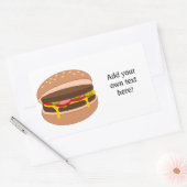 Sticker Rectangulaire Personnaliser de ce graphique Hamburger (Enveloppe)