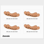 Sticker Rectangulaire Personnaliser de ce graphique Saucisses (Feuille)