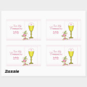 Sticker Rectangulaire Personnaliser le nom de la fille Pink First Holy C (Feuille)