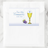 Sticker Rectangulaire Personnaliser Nom Garçon Première Communion Chalic (Sac)