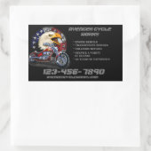 Sticker Rectangulaire Personnaliser Réparation de motocyclettes Boutique (Sac)
