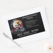 Sticker Rectangulaire Personnaliser Réparation de motocyclettes Boutique (Enveloppe)