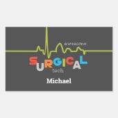 Sticker Rectangulaire Personnaliser, Semaine de la technologie chirurgic (Devant)