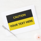 Sticker Rectangulaire Personnaliser Signal de prudence jaune noir (Enveloppe)