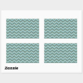 Sticker Rectangulaire Personnalisez cette Parties scintillant Turquoise  (Feuille)
