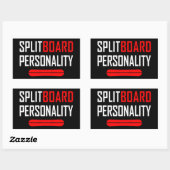 Sticker Rectangulaire Personnalité Splitboard (Feuille)