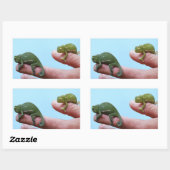 Sticker Rectangulaire Perspective des caméléons de bébé (Feuille)