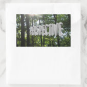 Sticker Rectangulaire Perspective Soleil motivationnel à travers les arb (Sac)