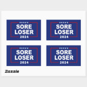 Sticker Rectangulaire Perte de la douleur anti-Trump 2024 (Feuille)