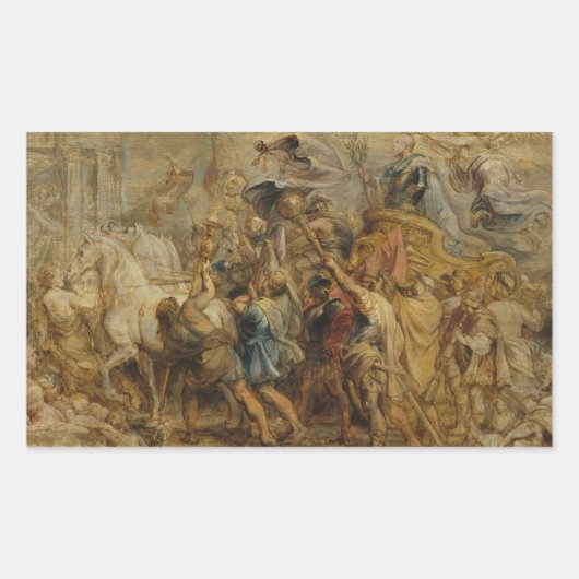 Sticker Rectangulaire Peter Paul Rubens - Le triomphe de Henri IV (Devant)