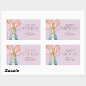 Sticker Rectangulaire Peter Rabbit | Joyeux anniversaire de (Feuille)