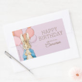 Sticker Rectangulaire Peter Rabbit | Joyeux anniversaire de (Enveloppe)