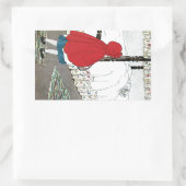 Sticker Rectangulaire Petit Chaperon Rouge : Quelles Grâces Oreilles Vou (Sac)
