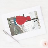 Sticker Rectangulaire Petit Chaperon Rouge : Quelles Grâces Oreilles Vou (Enveloppe)