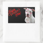 Sticker Rectangulaire Petit chien de Valentine (Sac)