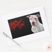 Sticker Rectangulaire Petit chien de Valentine (Enveloppe)