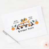 Sticker Rectangulaire Petit Citrouille Joyeux ballon de fête d'Halloween (Enveloppe)