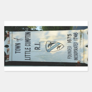 Sticker Rectangulaire Petit Compton, RI Signal Fondé