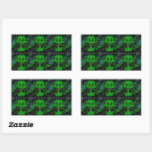 Sticker Rectangulaire Petit diable vert (Feuille)