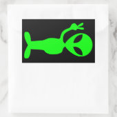 Sticker Rectangulaire Petit homme vert (Sac)