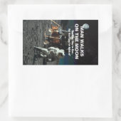 Sticker Rectangulaire Petit pas pour l'homme sur la lune Un bond géant p (Sac)