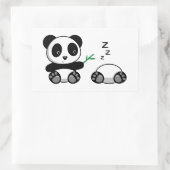 Sticker Rectangulaire Petites Pandas (Sac)