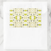 Sticker Rectangulaire Petites Roses Jaunes (Sac)