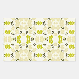 Sticker Rectangulaire Petites Roses Jaunes